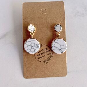 5/$25 MARBLED WHITE Dangles